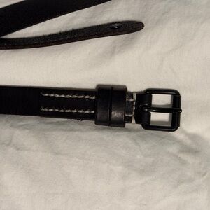 All Saints Black Leather Belt